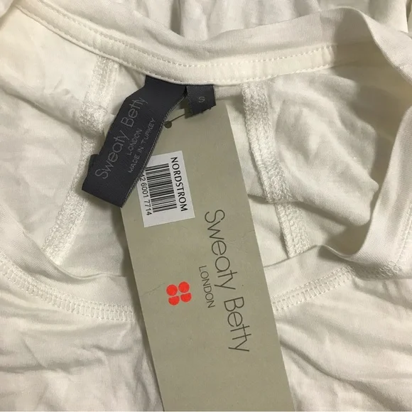 Sweaty Betty Lily White Easy Peazy Pima Tank Top - Picture 5 of 7